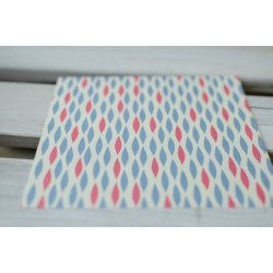 washi papír origami "red blue waves" 10 ks