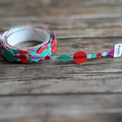 pavi páska "Beads curtain Blue" 10 mm x 6 m