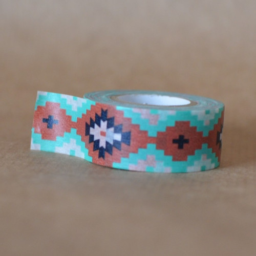 washi páska "retro vzor" 15 mm x 7 m