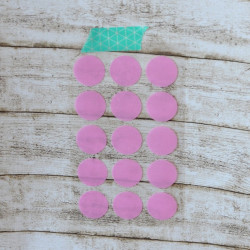 washi kolečka samolepící 20 mm  sakura pink (15 ks)
