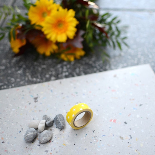 látkopáska nuno deco "yellow stars" 15 mm x 1,2 m