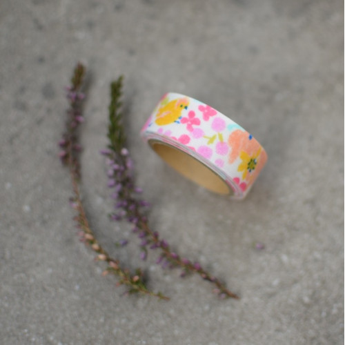 látkopáska nuno deco "květinková světlá" 15 mm x 1,2 m