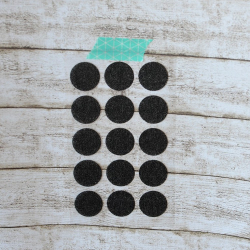 washi kolečka samolepící 20 mm  black  (15 ks)